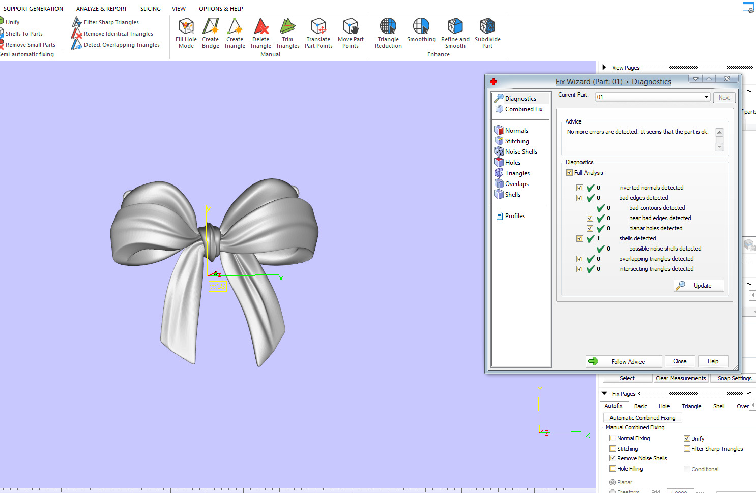 Pendant bow tie knot 3D print model_11