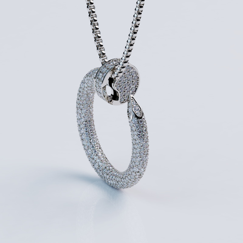 Juste Un Clau Pendant Necklace Style 3D print model_2