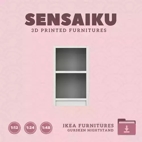 GURSKEN Nightstand for Miniature Dollhouse IKEA 3D Print