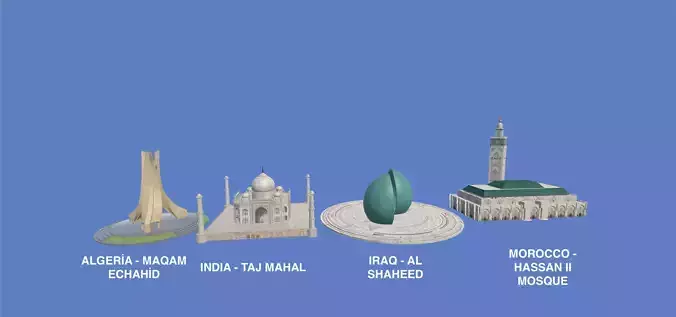 Landmark Architecture Pack Iraq India Morocco Algeria