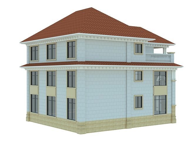architecture luxury villa  3D model 4