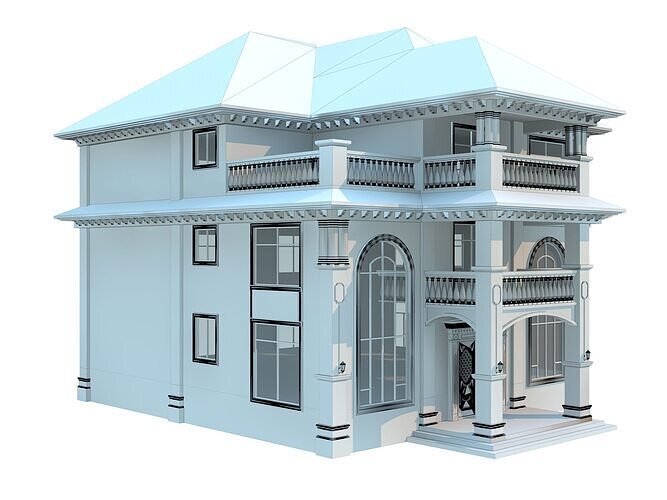 architecture luxury villa  3D model 7