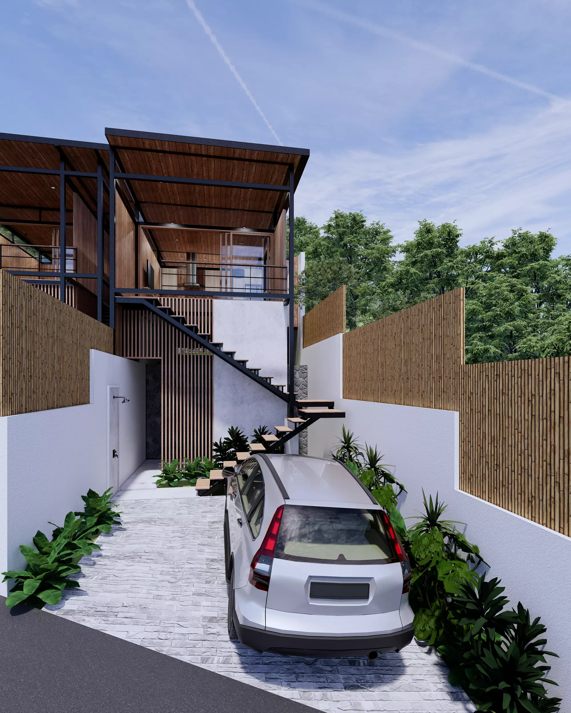 Small House on the hill 3D model_0