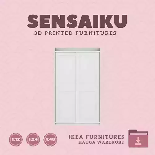 HAUGA Wardrobe for Mini Dollhouse IKEA 3D Print