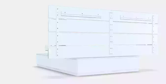 NORDLI Bed frame w storage and headboard 2