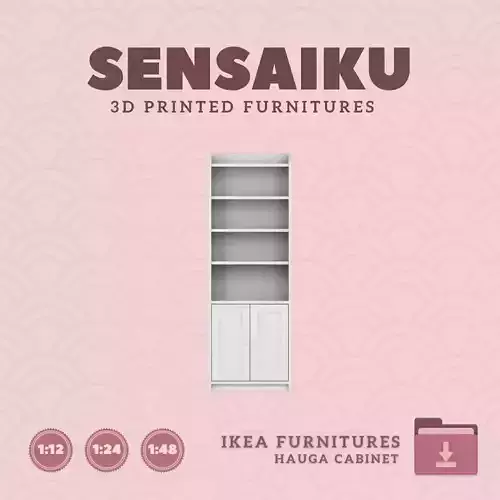 HAUGA High Cabinet Doors for Miniature Dollhouse IKEA 3D Print