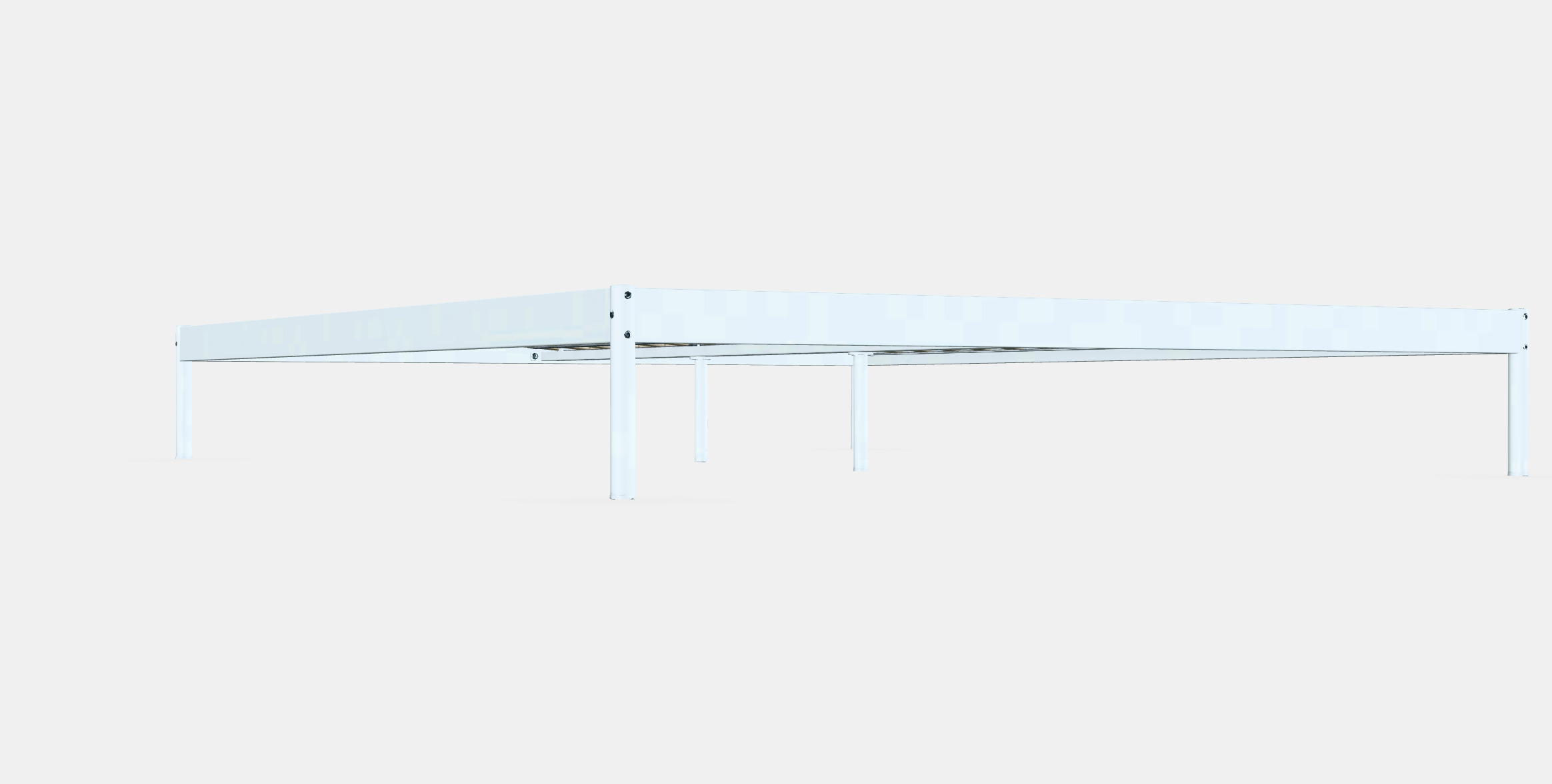 VEVELSTAD Bed frame 2 Low-poly 3D model_2