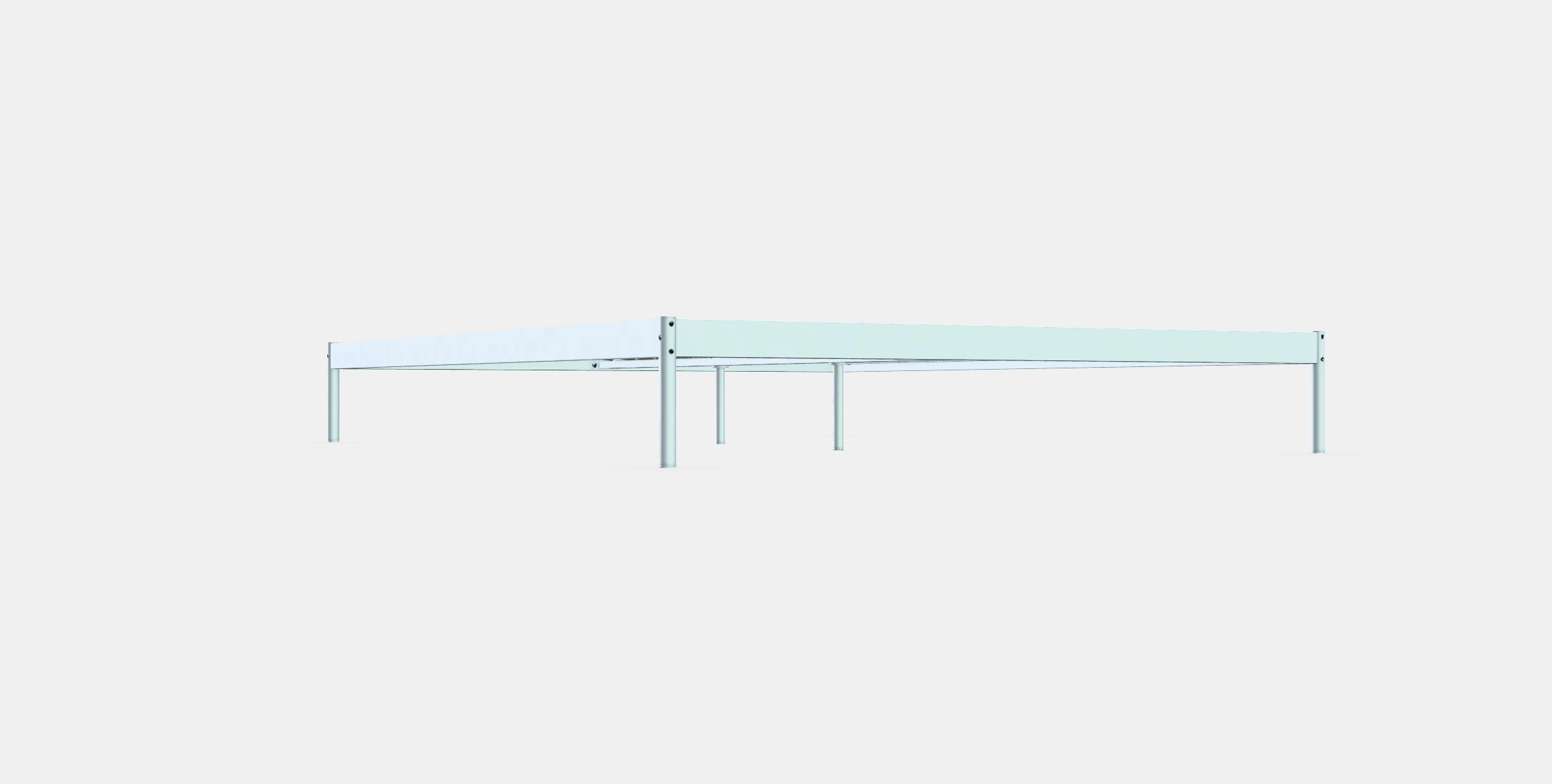 VEVELSTAD Bed frame 2 Low-poly 3D model_9