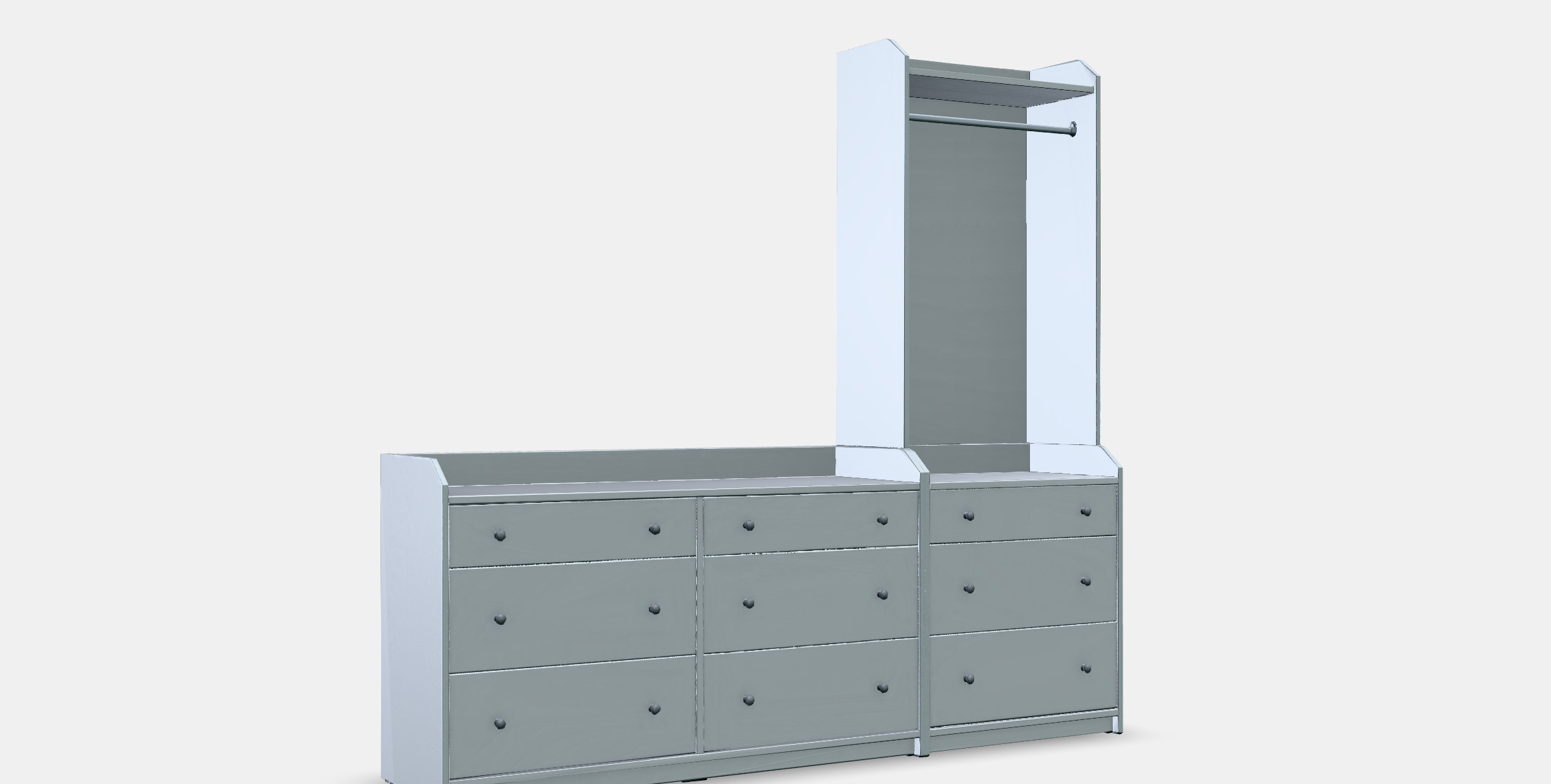 HAUGA Storage combination 8 Low-poly 3D model_8