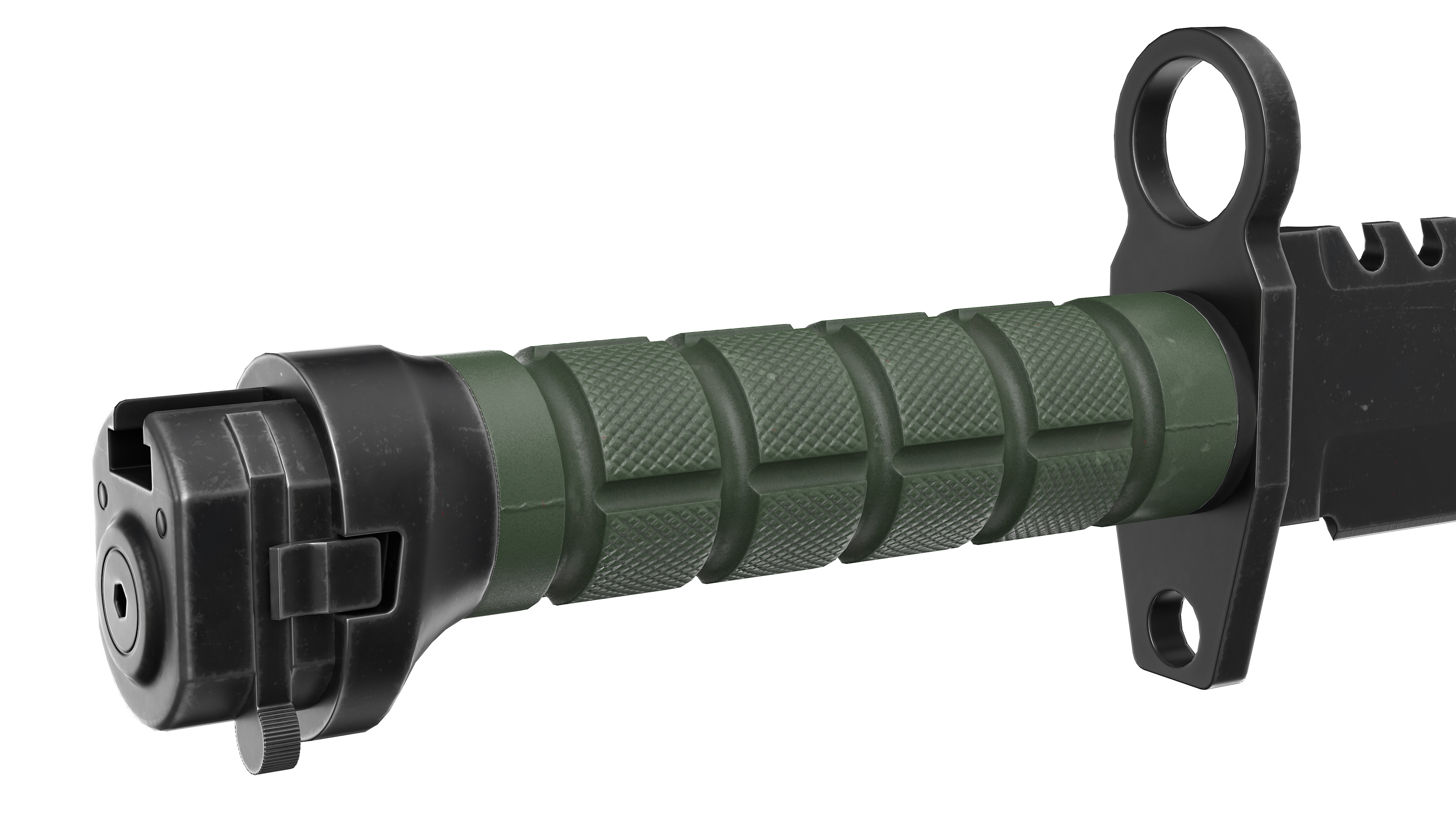 Battle knife Low-poly 3D model_4