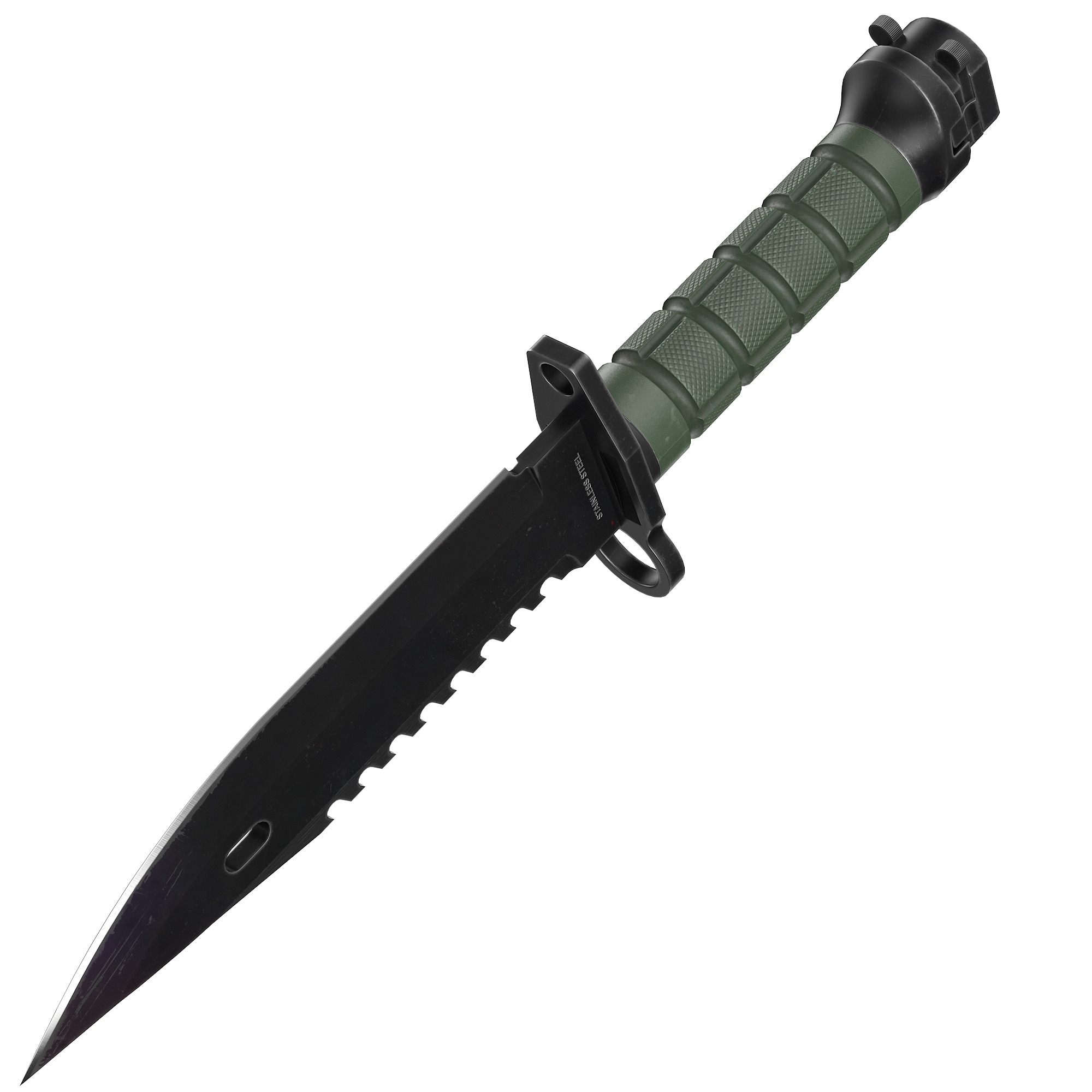 Battle knife Low-poly 3D model_25