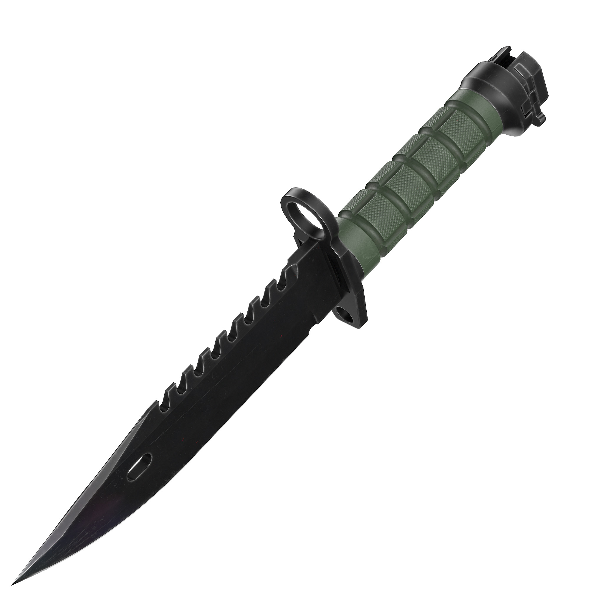 Battle knife Low-poly 3D model_41