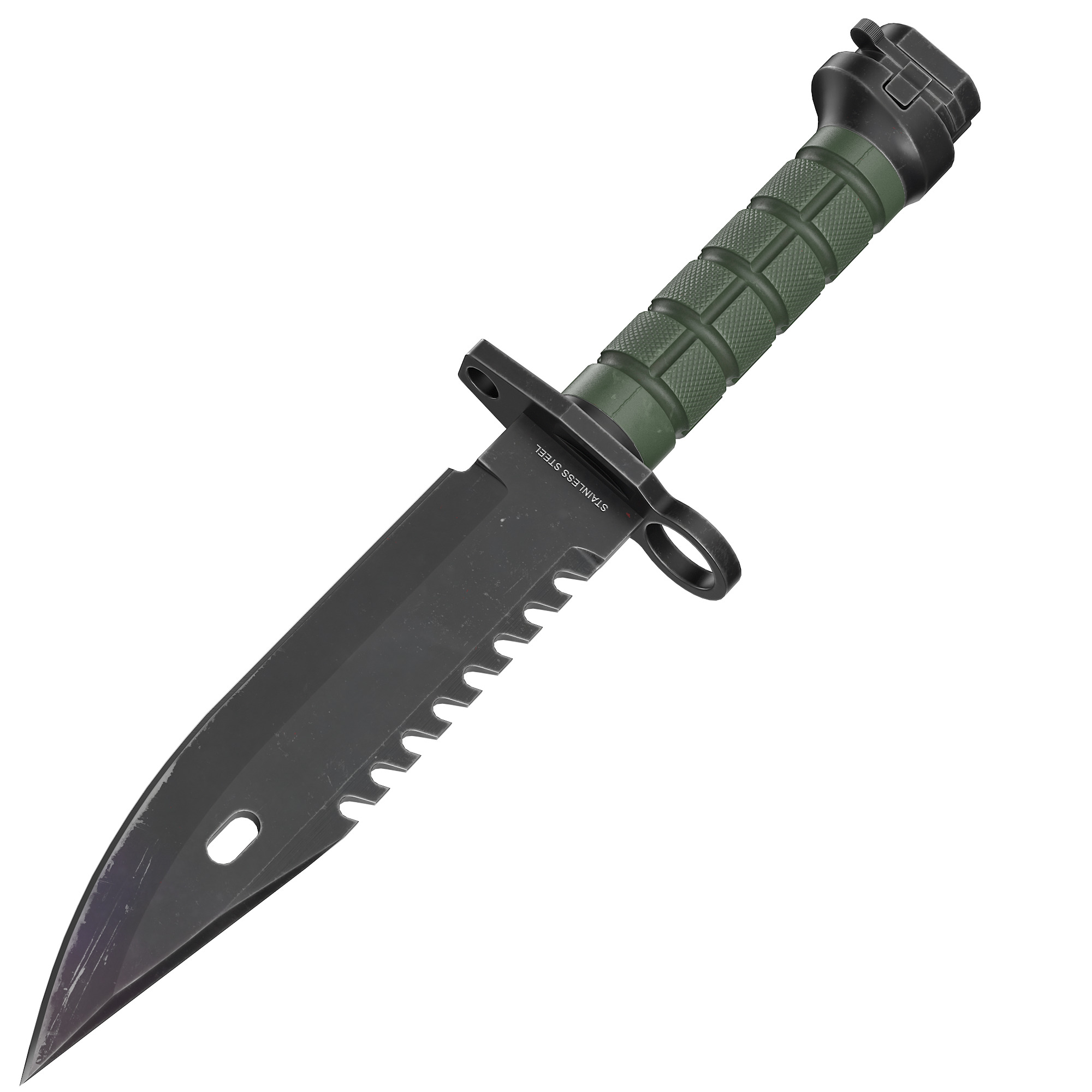 Battle knife Low-poly 3D model_30