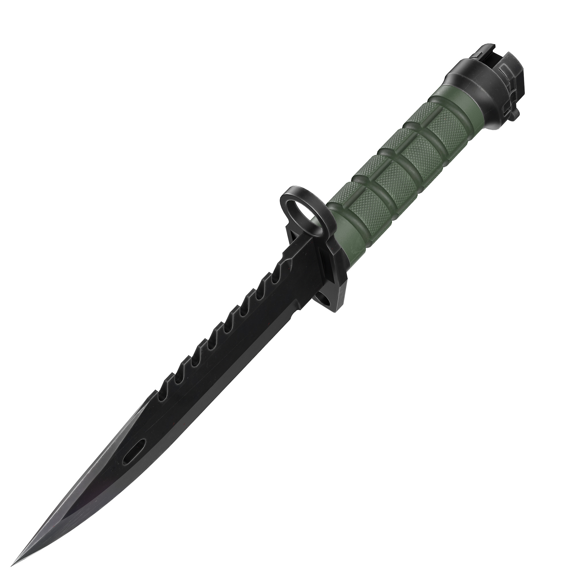 Battle knife Low-poly 3D model_40