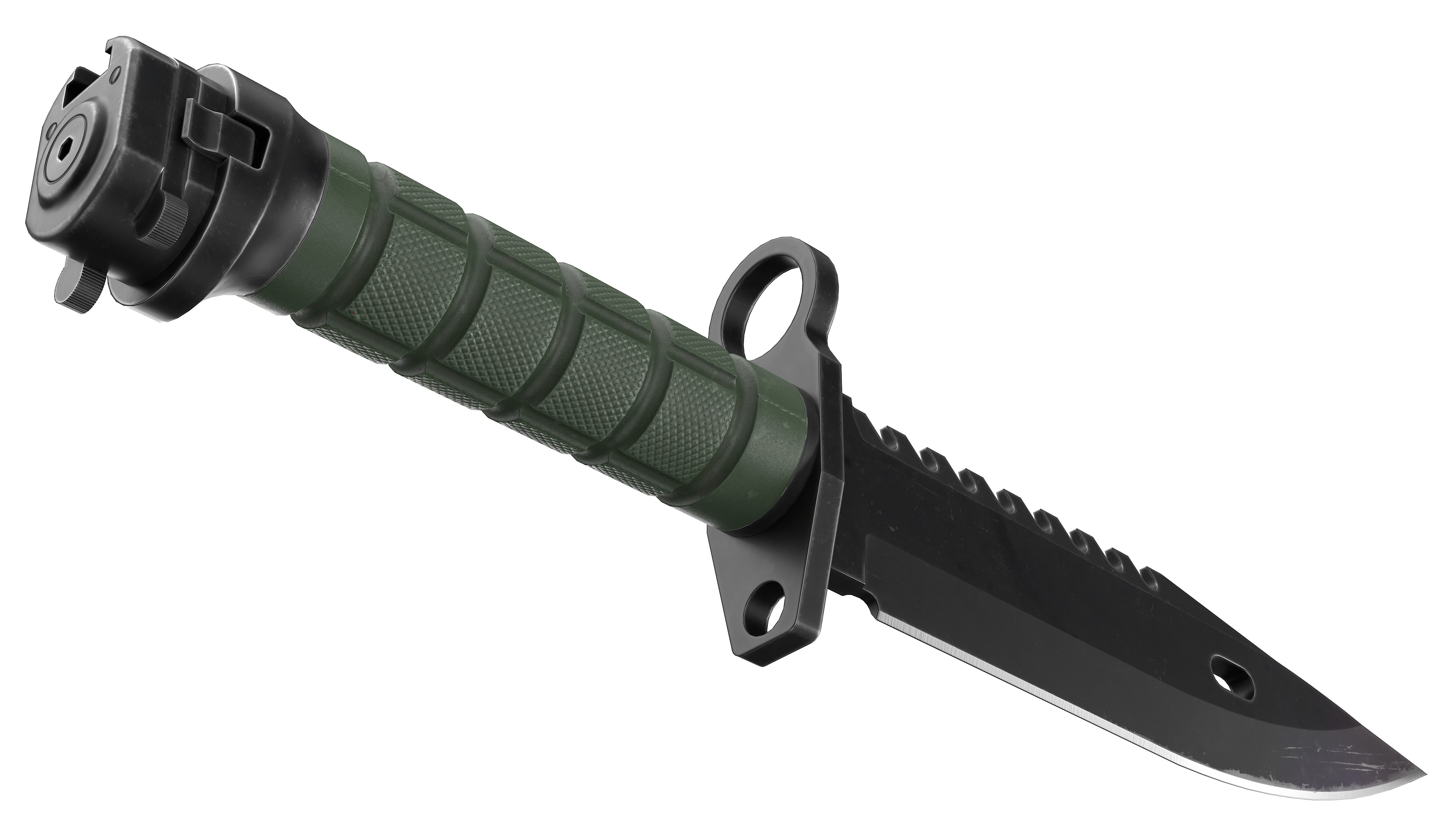 Battle knife Low-poly 3D model_6