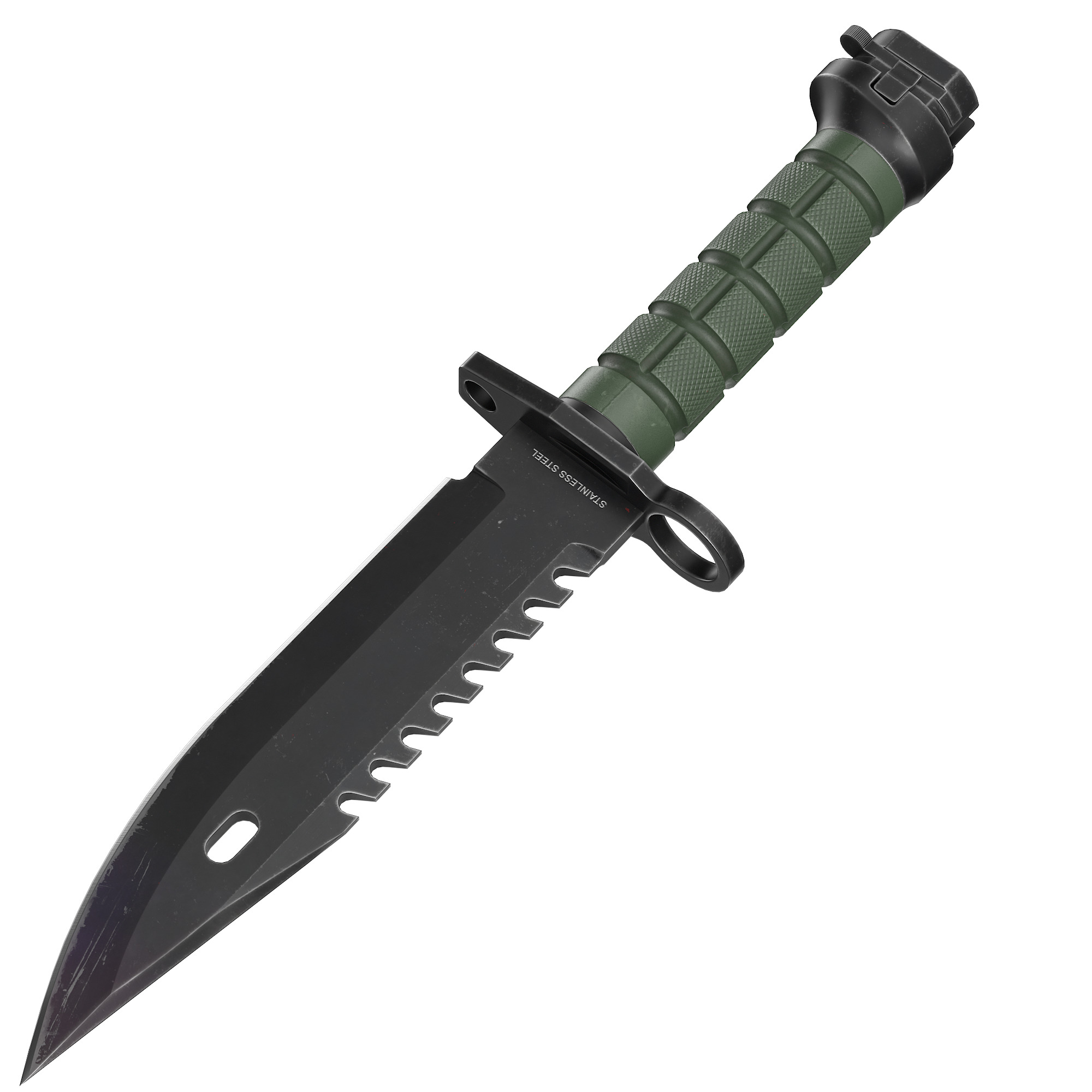 Battle knife Low-poly 3D model_31