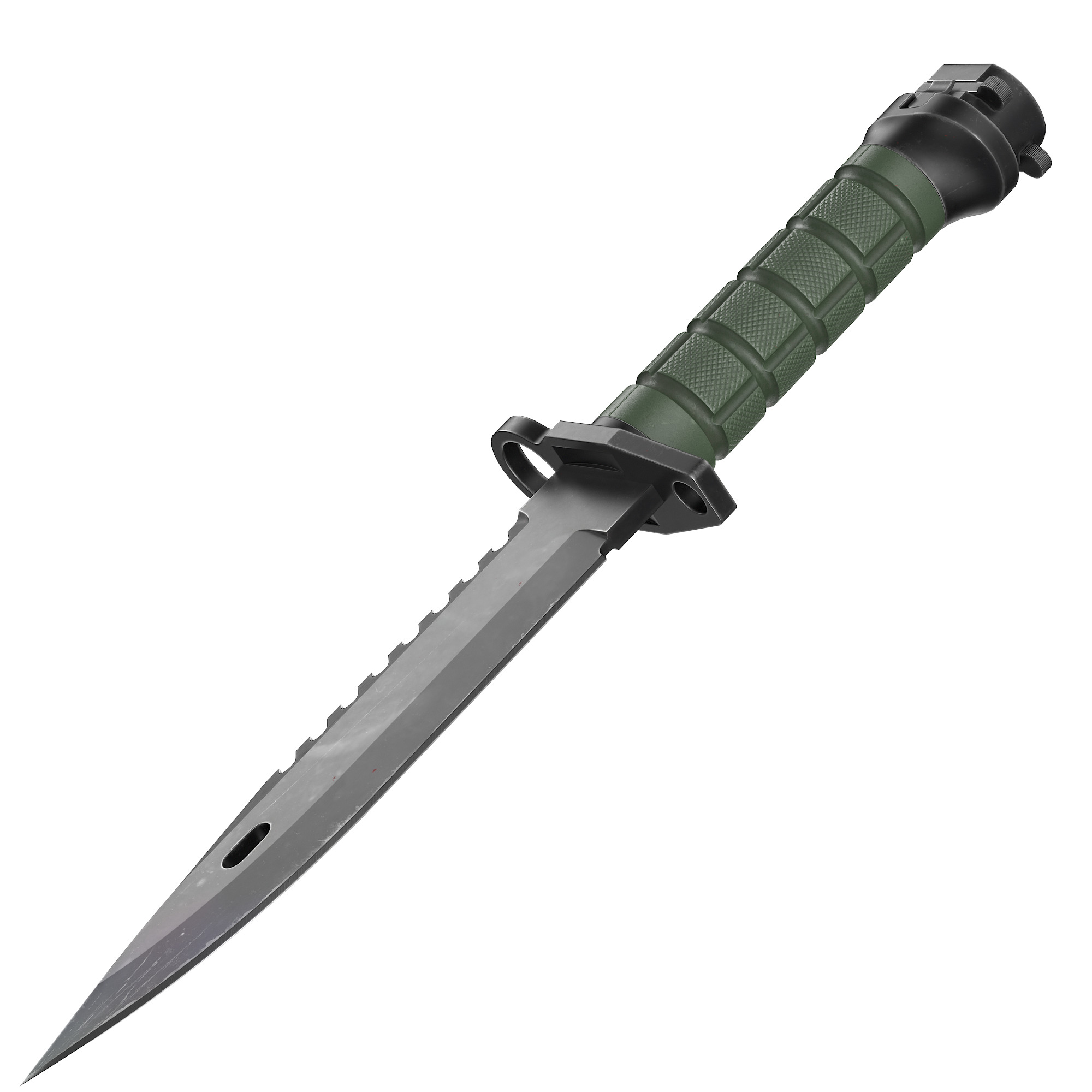 Battle knife Low-poly 3D model_19