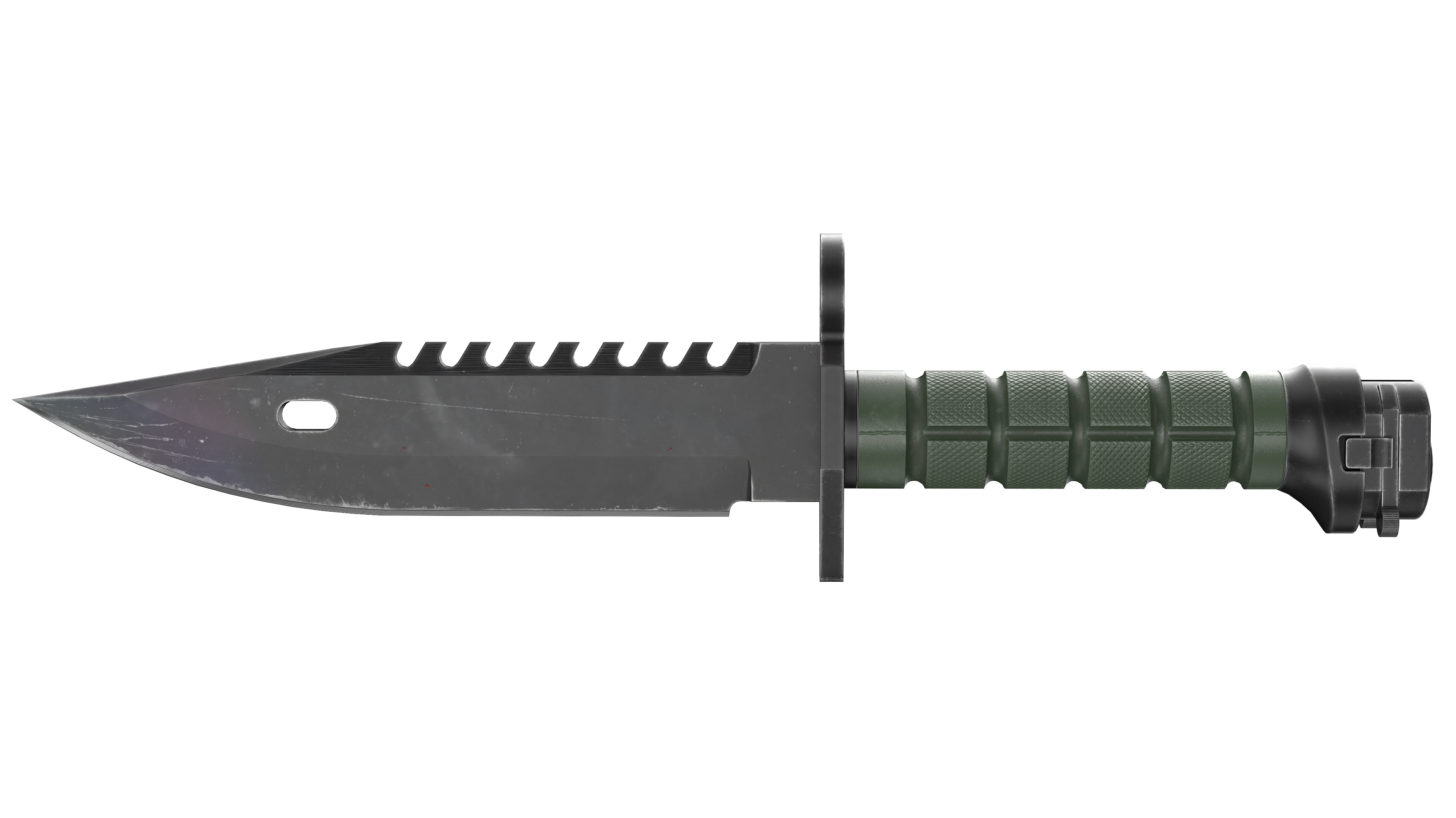 Battle knife Low-poly 3D model_1