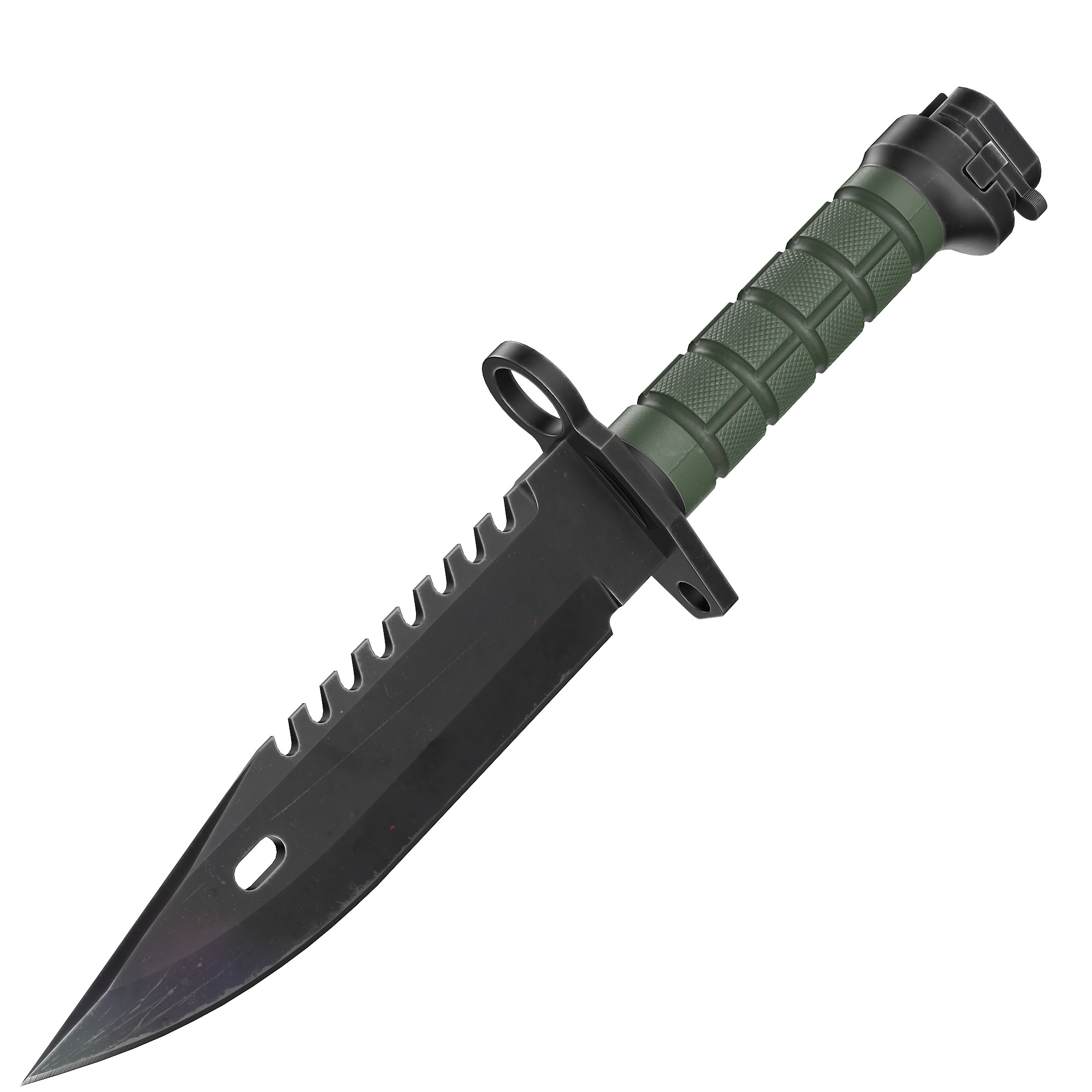 Battle knife Low-poly 3D model_44