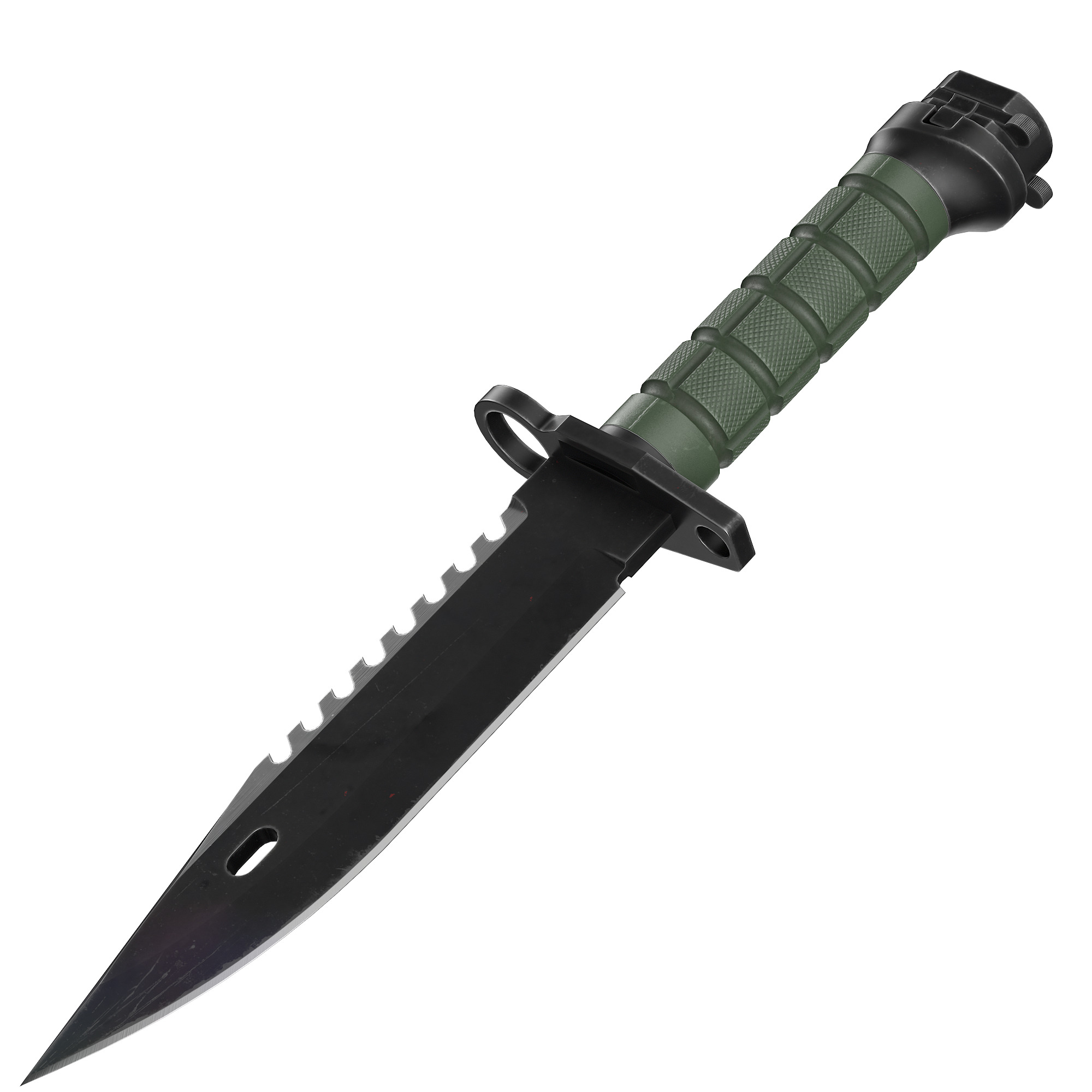Battle knife Low-poly 3D model_17