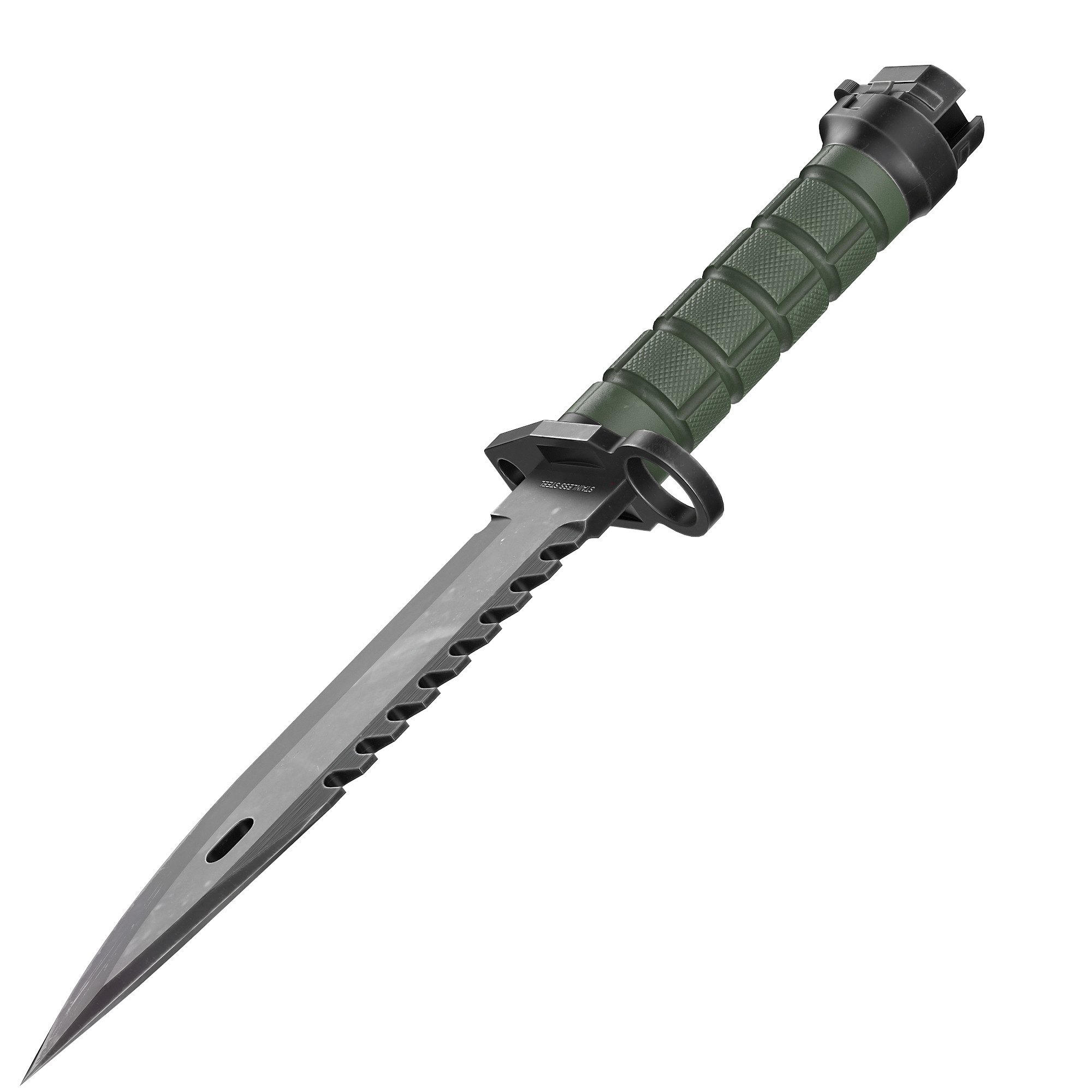 Battle knife Low-poly 3D model_35
