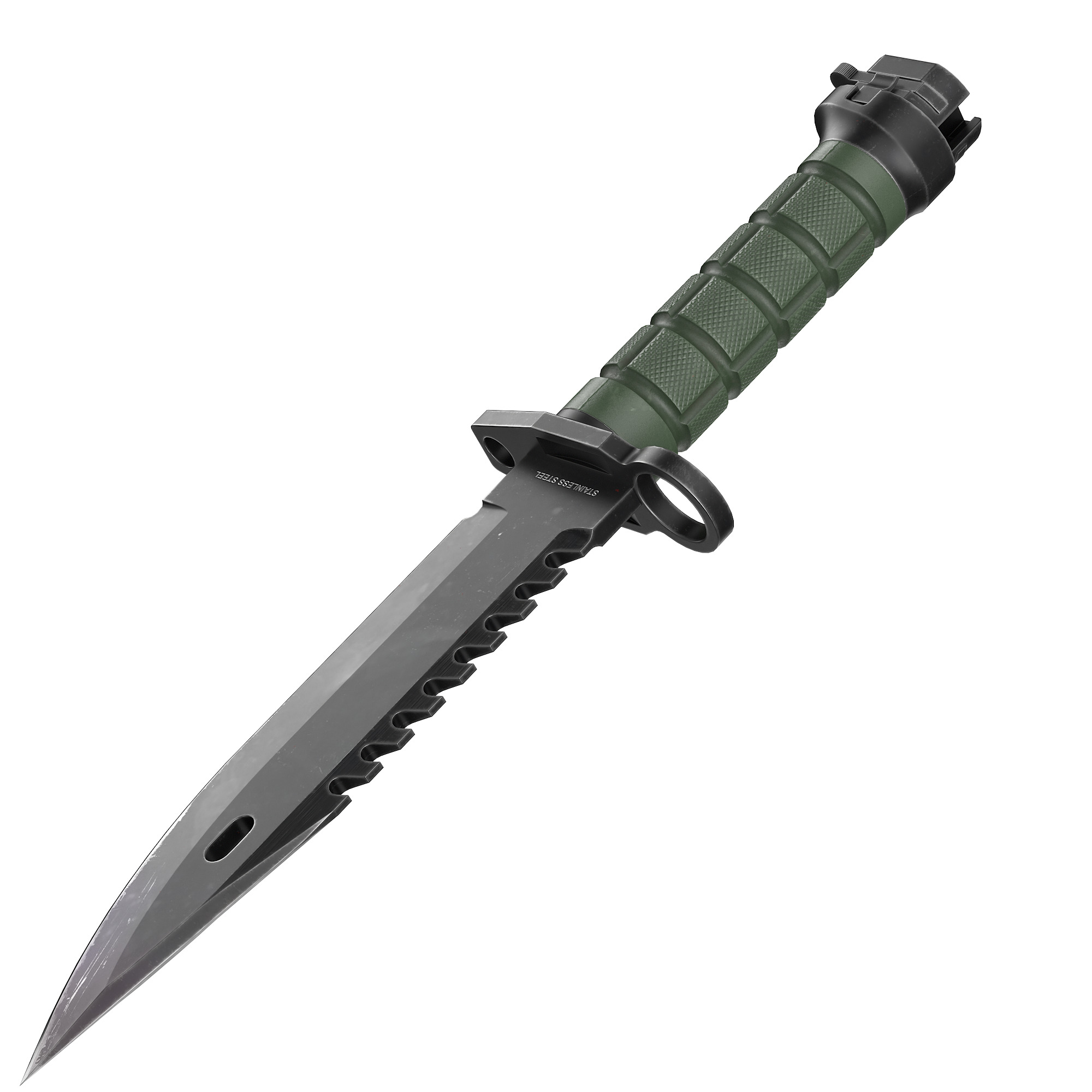 Battle knife Low-poly 3D model_34