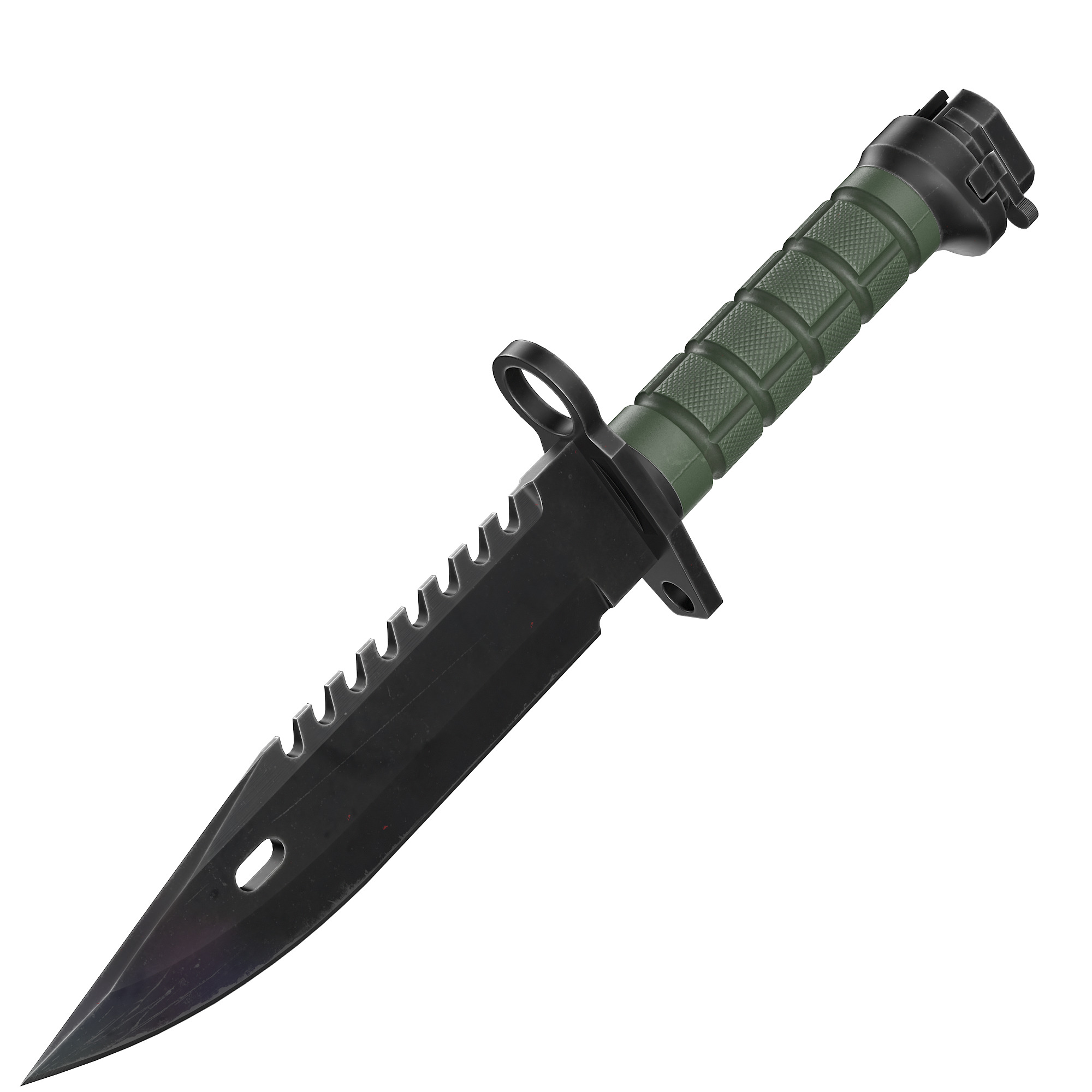 Battle knife Low-poly 3D model_43