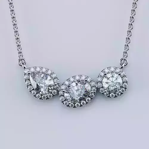 Solitaire Halo Pendant Graff Style