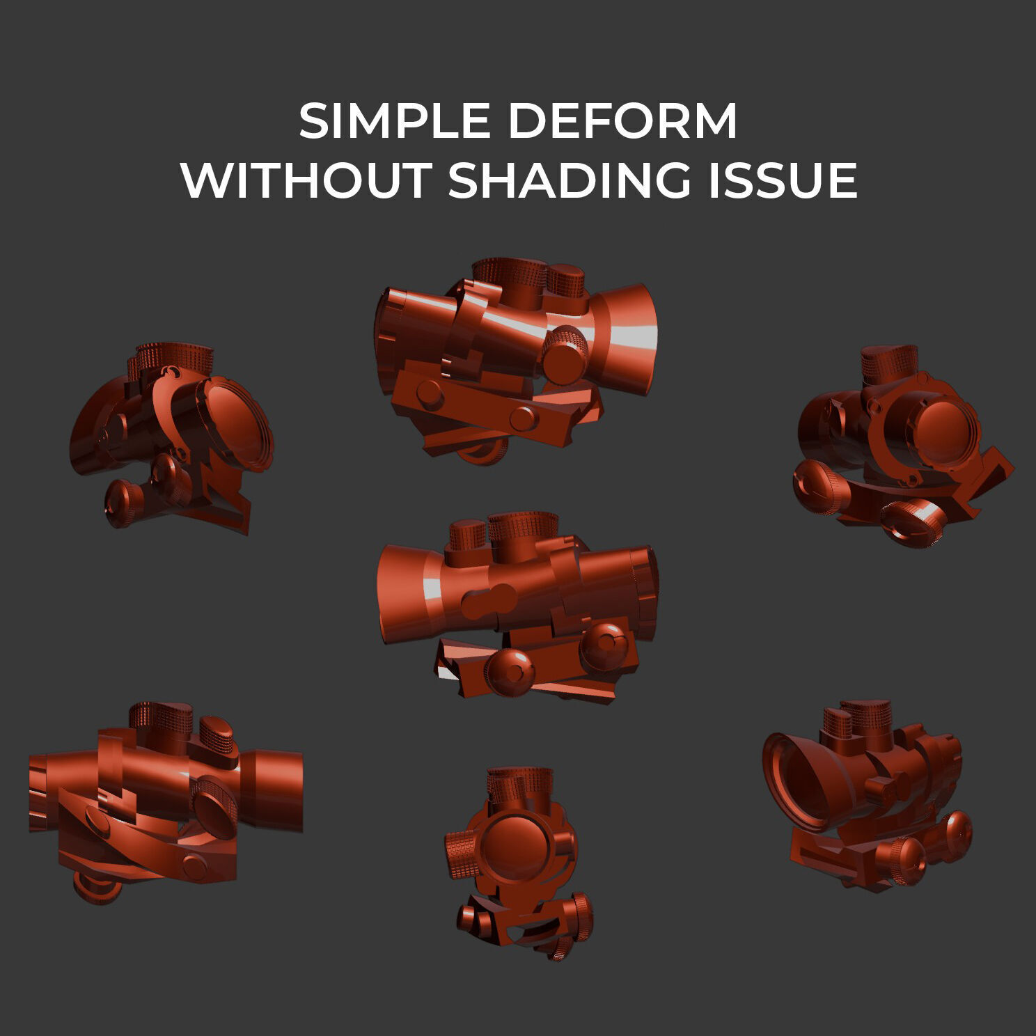 Realistic 2x Scope Low-poly 3D model_9