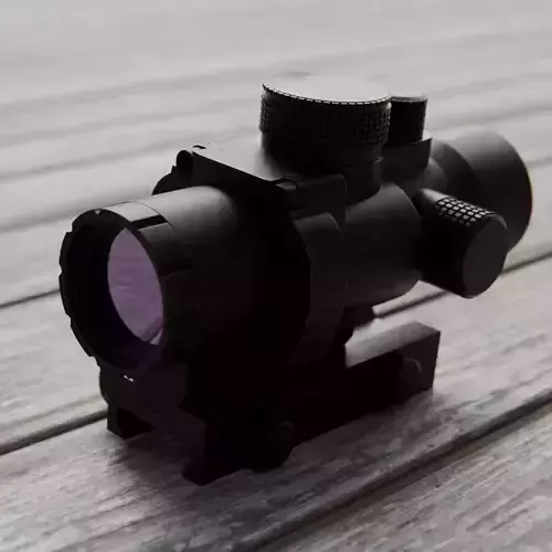 Realistic 2x Scope Low-poly 3D model Realistic 2x Scope Low-poly 3D model