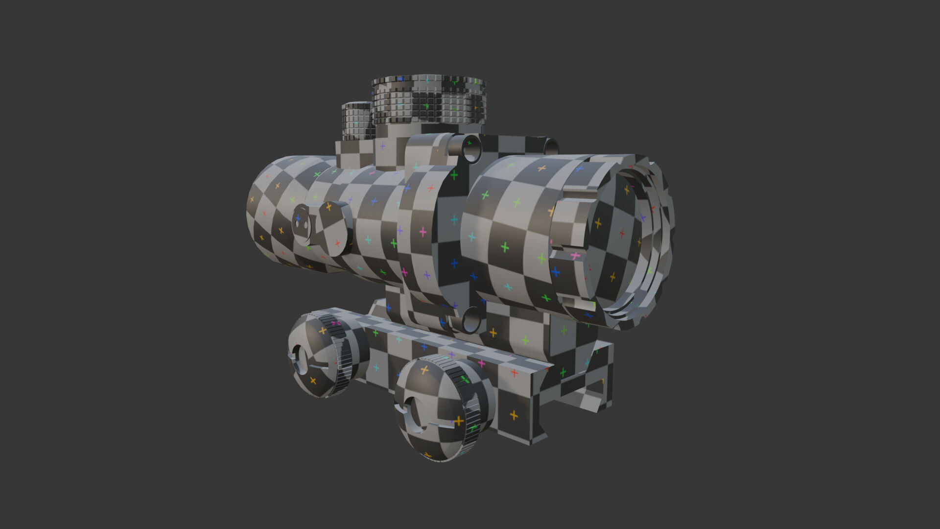 Realistic 2x Scope Low-poly 3D model_7