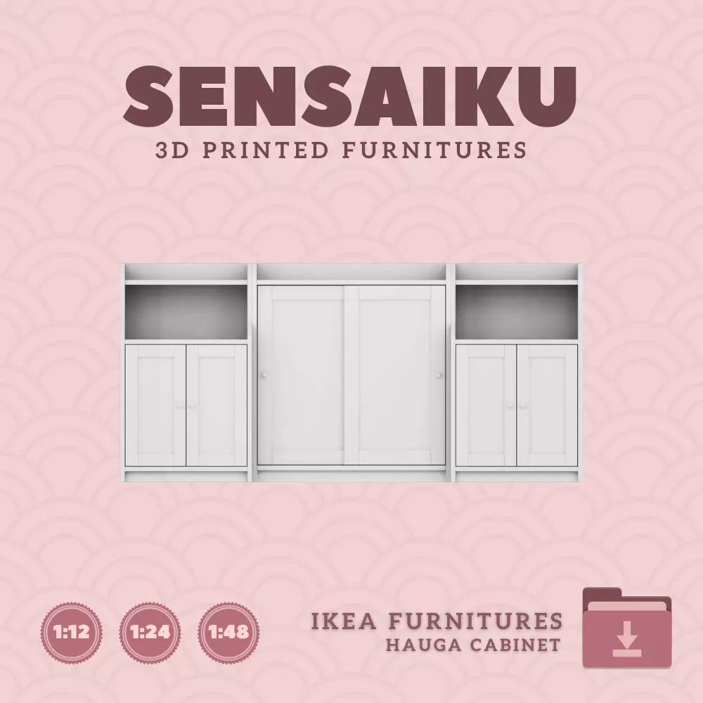 Cabinet Combination Doors for Mini Dollhouse IKEA 3D Print 3D print model