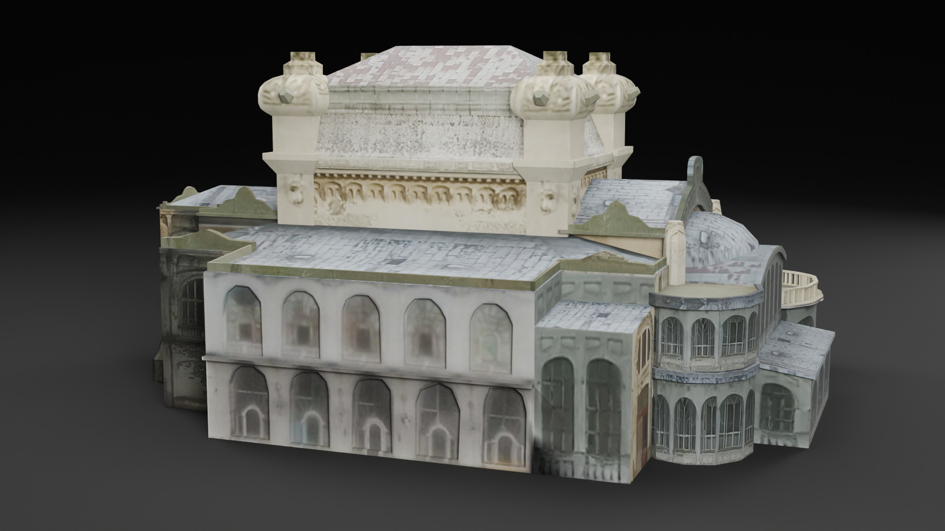 Romania Landmark Buildings Pack Low-poly 3D model_13