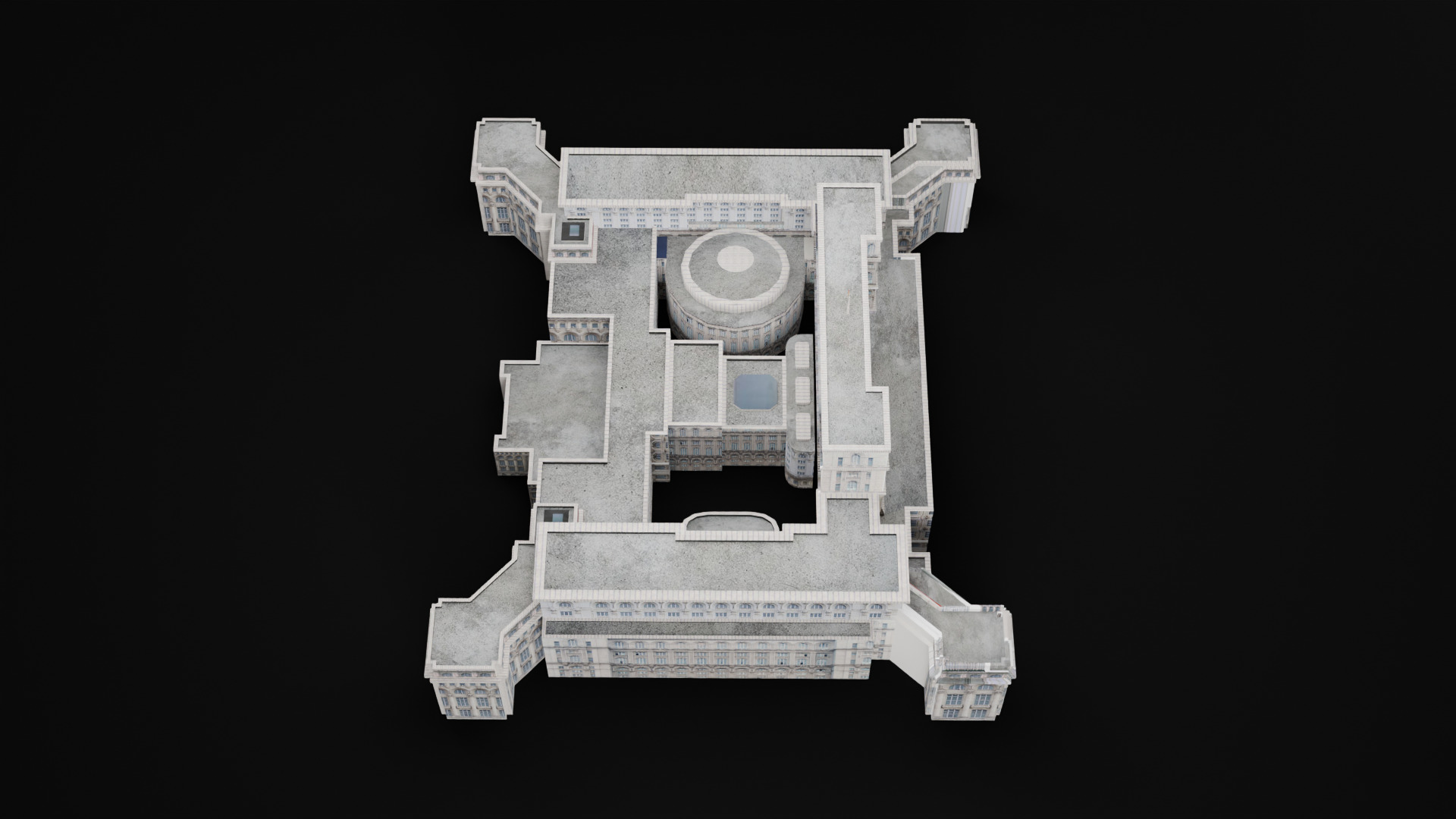 Romania Landmark Buildings Pack Low-poly 3D model_21