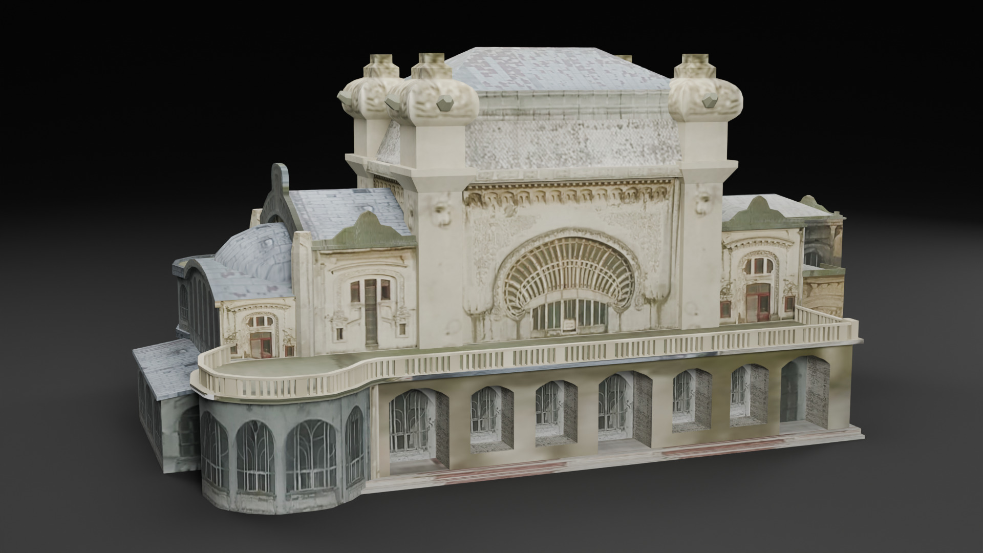 Romania Landmark Buildings Pack Low-poly 3D model_15