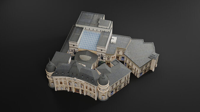 Romania Landmark Buildings Pack Low-poly 3D model 5