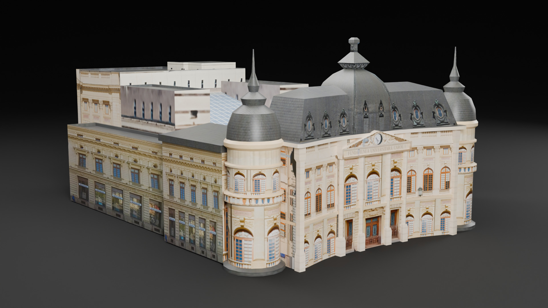Romania Landmark Buildings Pack Low-poly 3D model_1