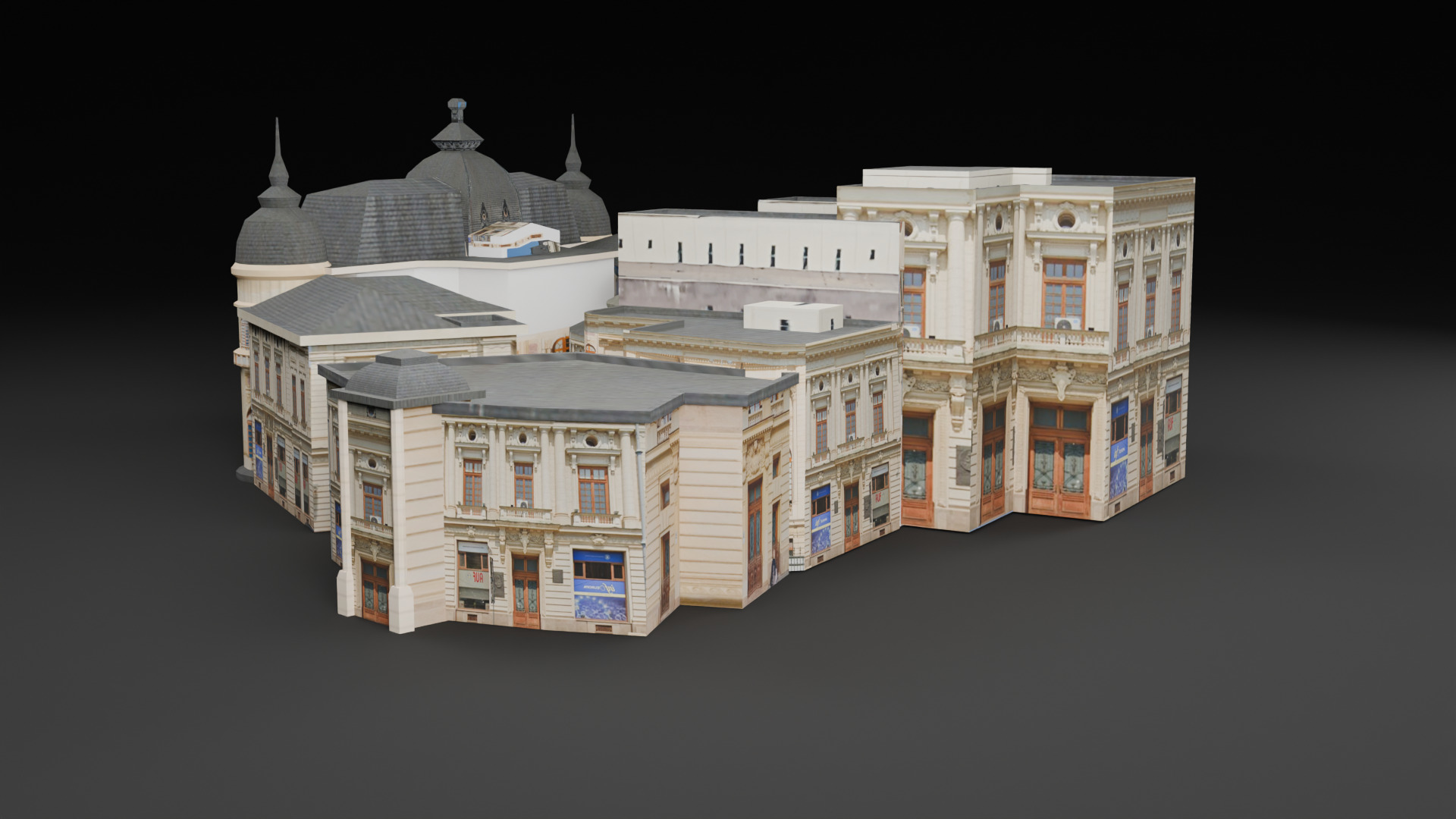 Romania Landmark Buildings Pack Low-poly 3D model_9
