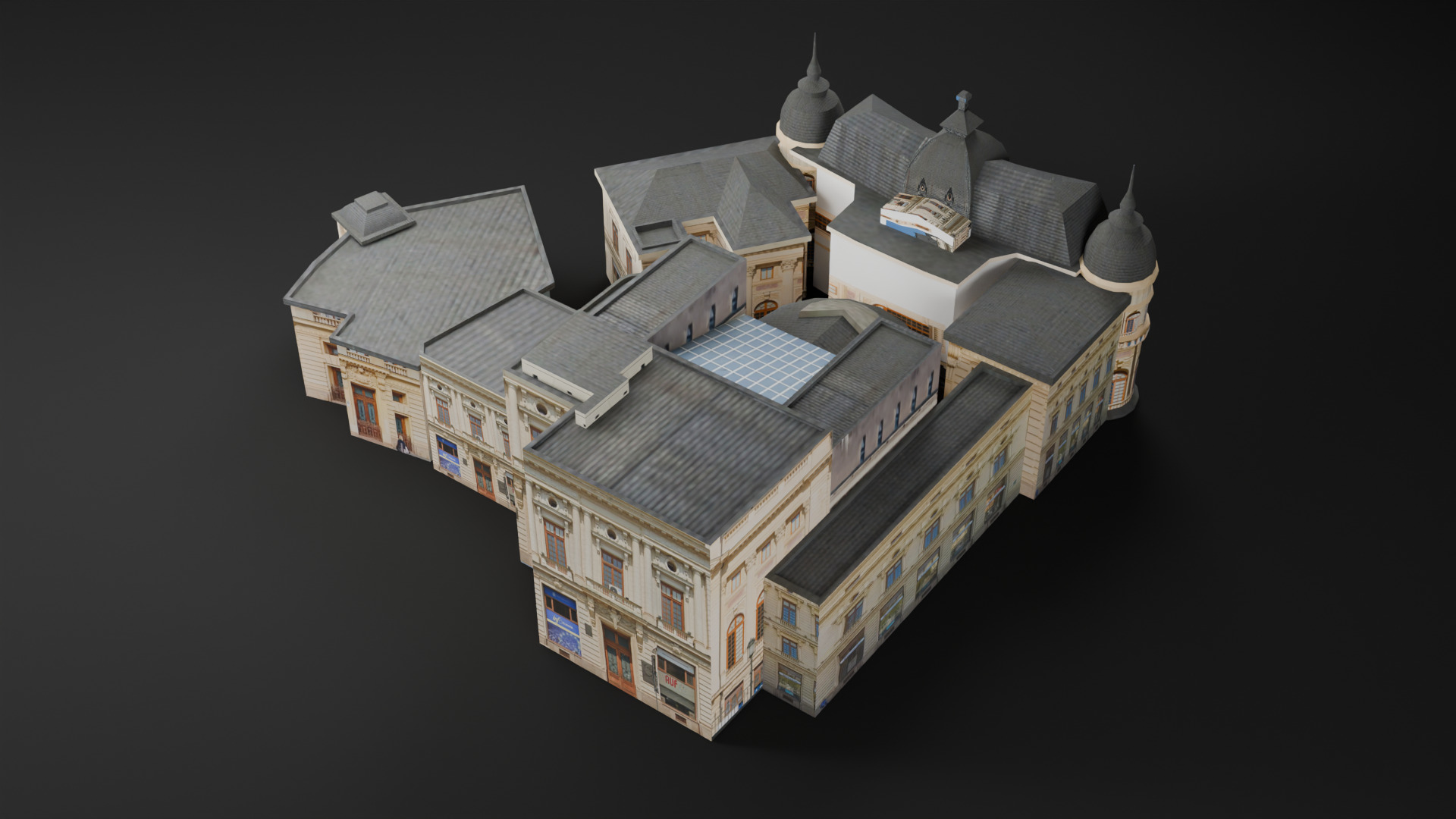 Romania Landmark Buildings Pack Low-poly 3D model_6