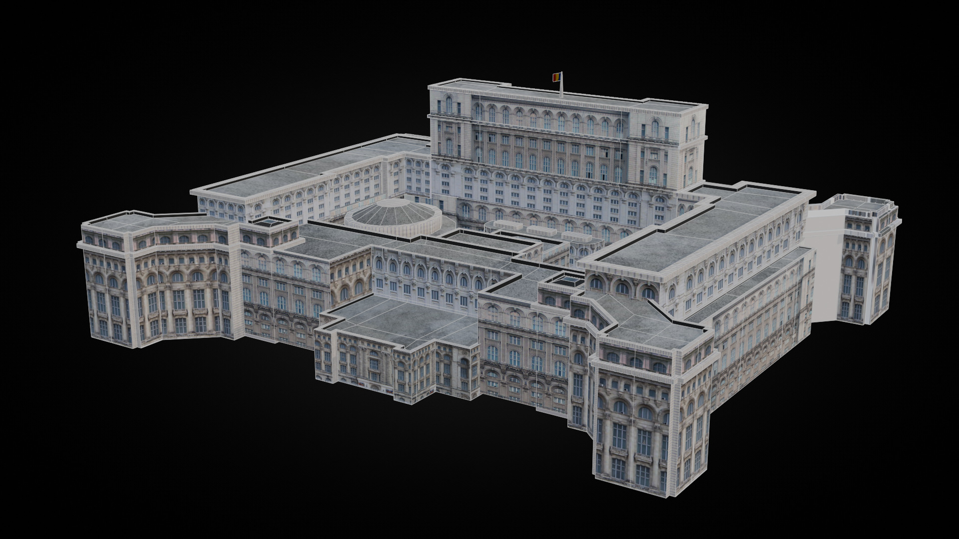Romania Landmark Buildings Pack Low-poly 3D model_19