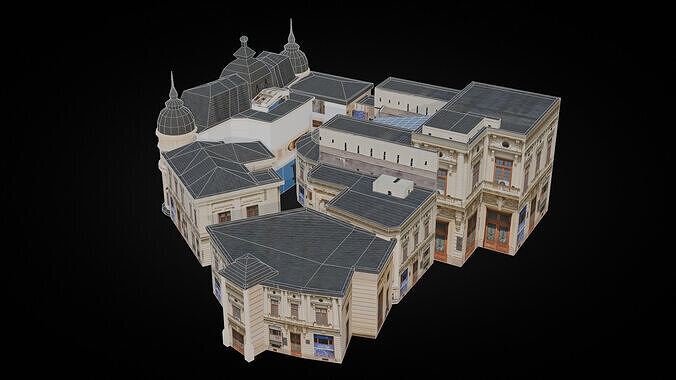 Romania Landmark Buildings Pack Low-poly 3D model 4