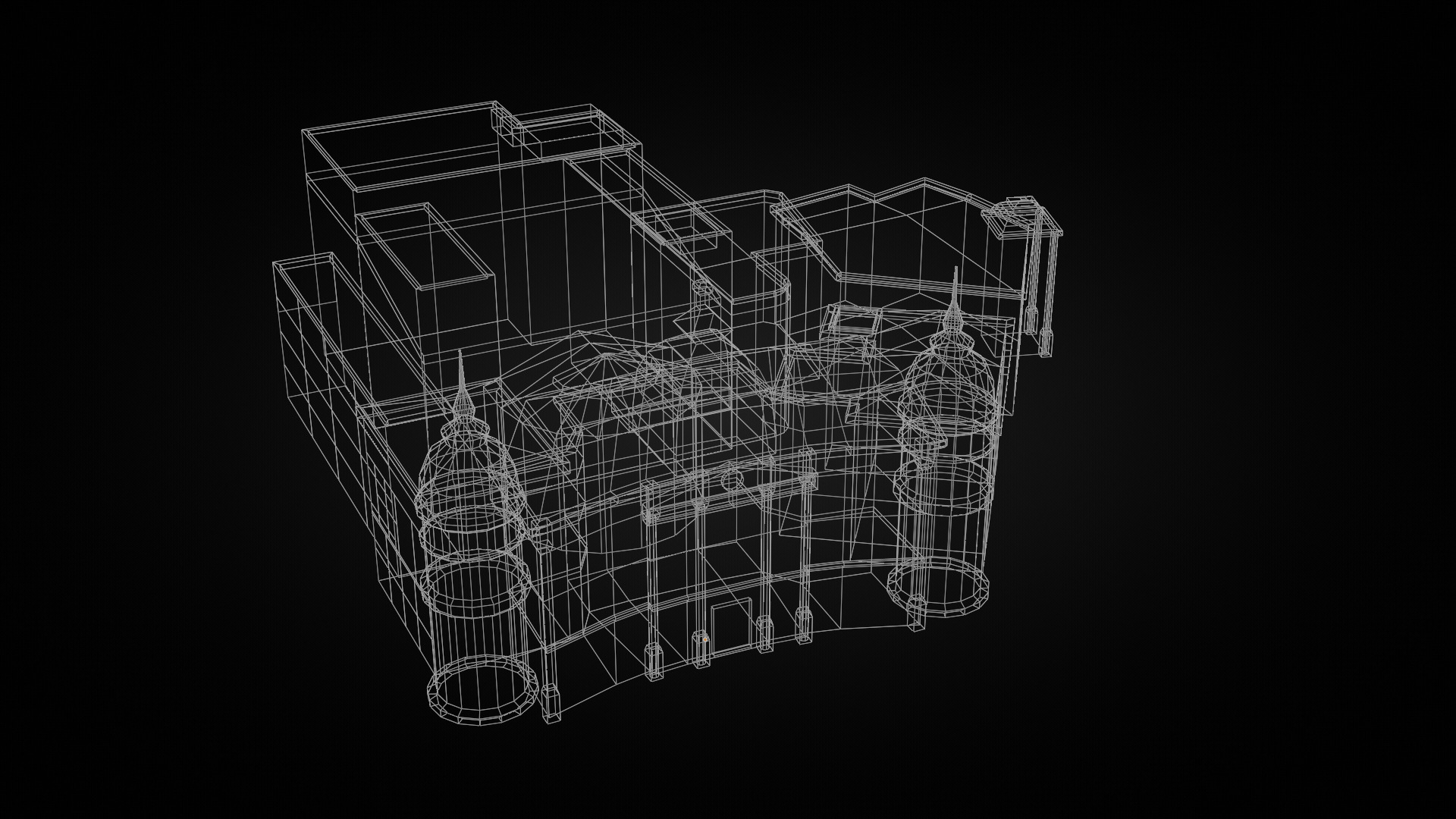 Romania Landmark Buildings Pack Low-poly 3D model_8