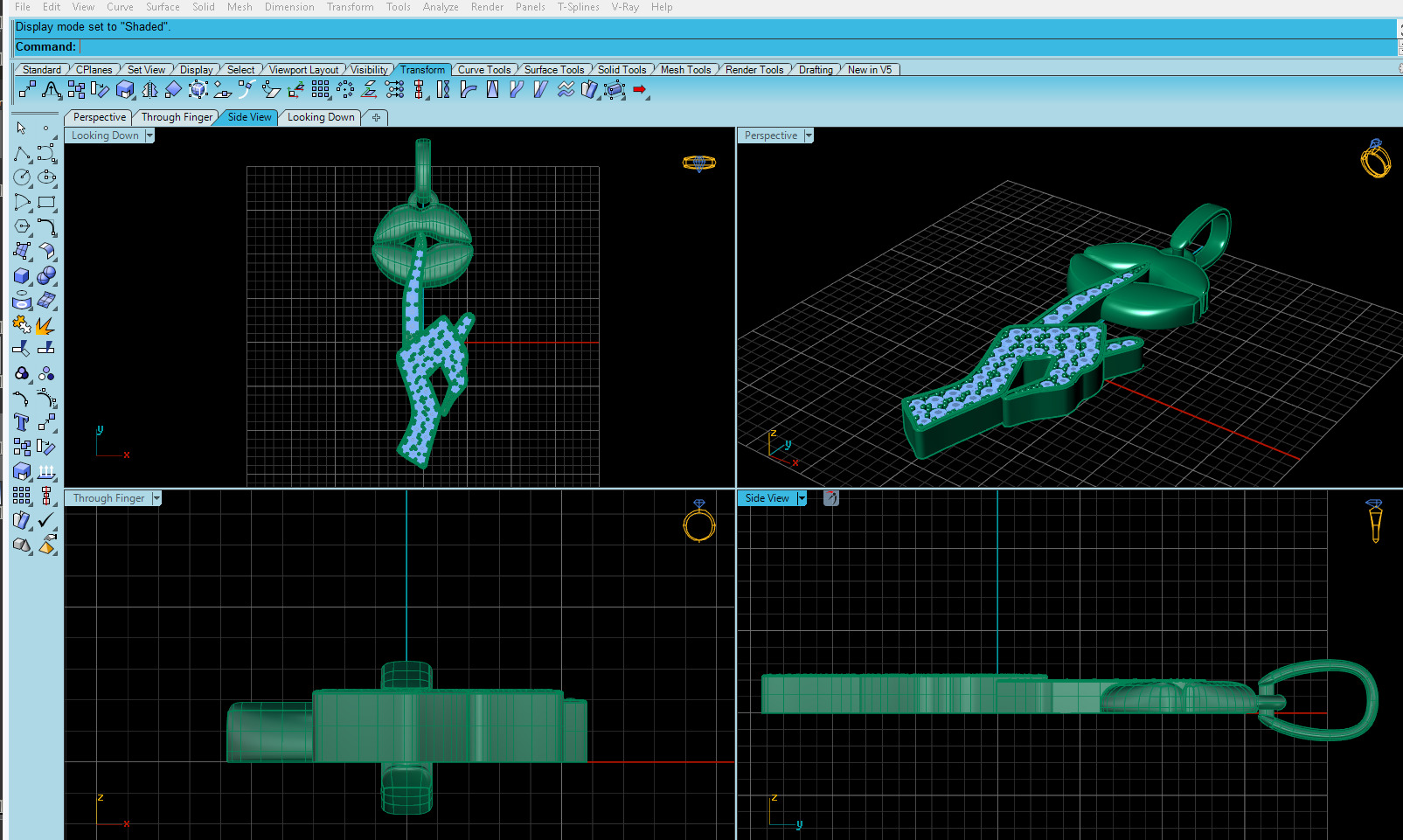 Pendant Lips 3D print model_2
