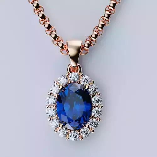 Beautiful pendant Oval 8x6mm