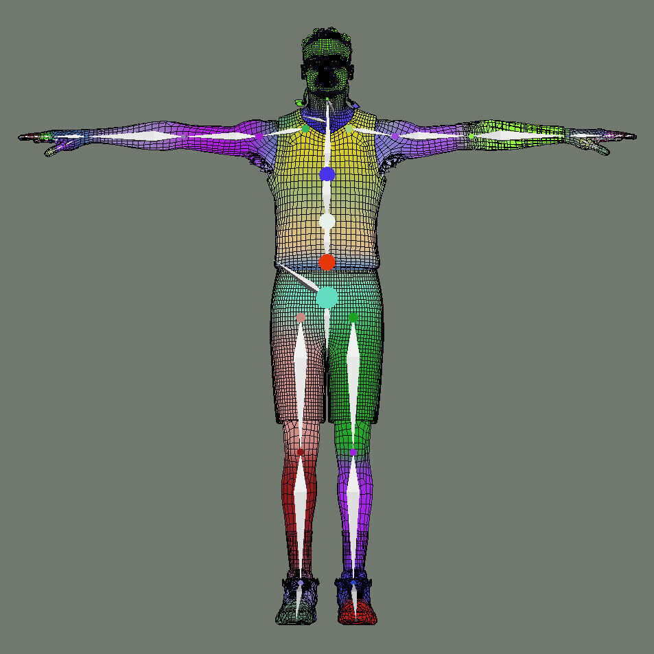 T-Pose Rigged Jalen Green Houston Rockets 3D model_9