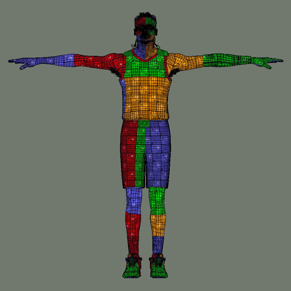 T-Pose Rigged Jalen Green Houston Rockets 3D model_8