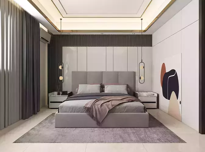 bedroom interior scene