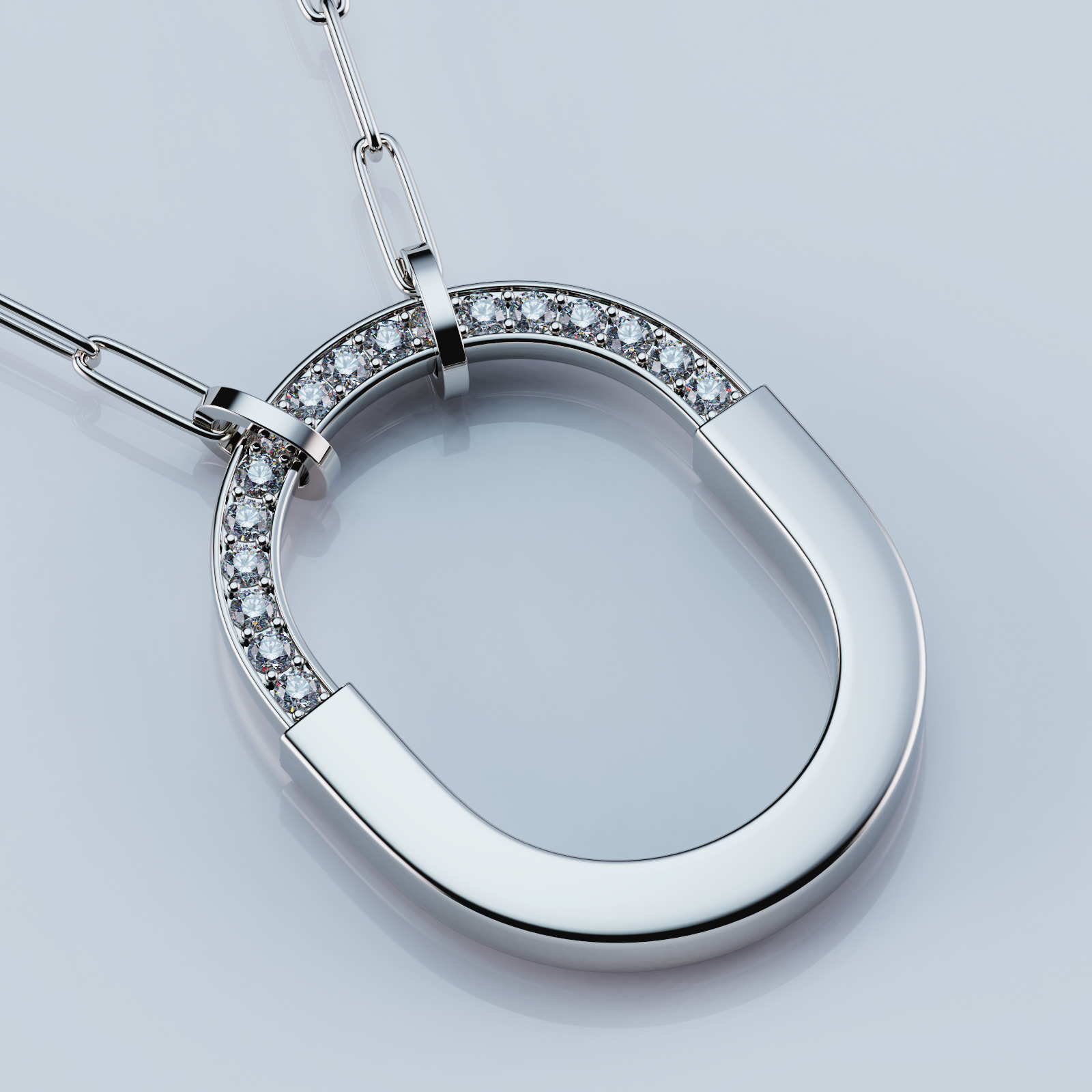 Tiffany Lock Pendant 3D print model_6