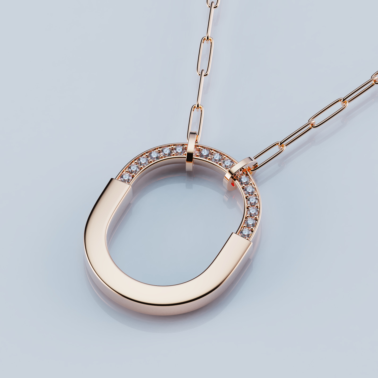 Tiffany Lock Pendant 3D print model_3