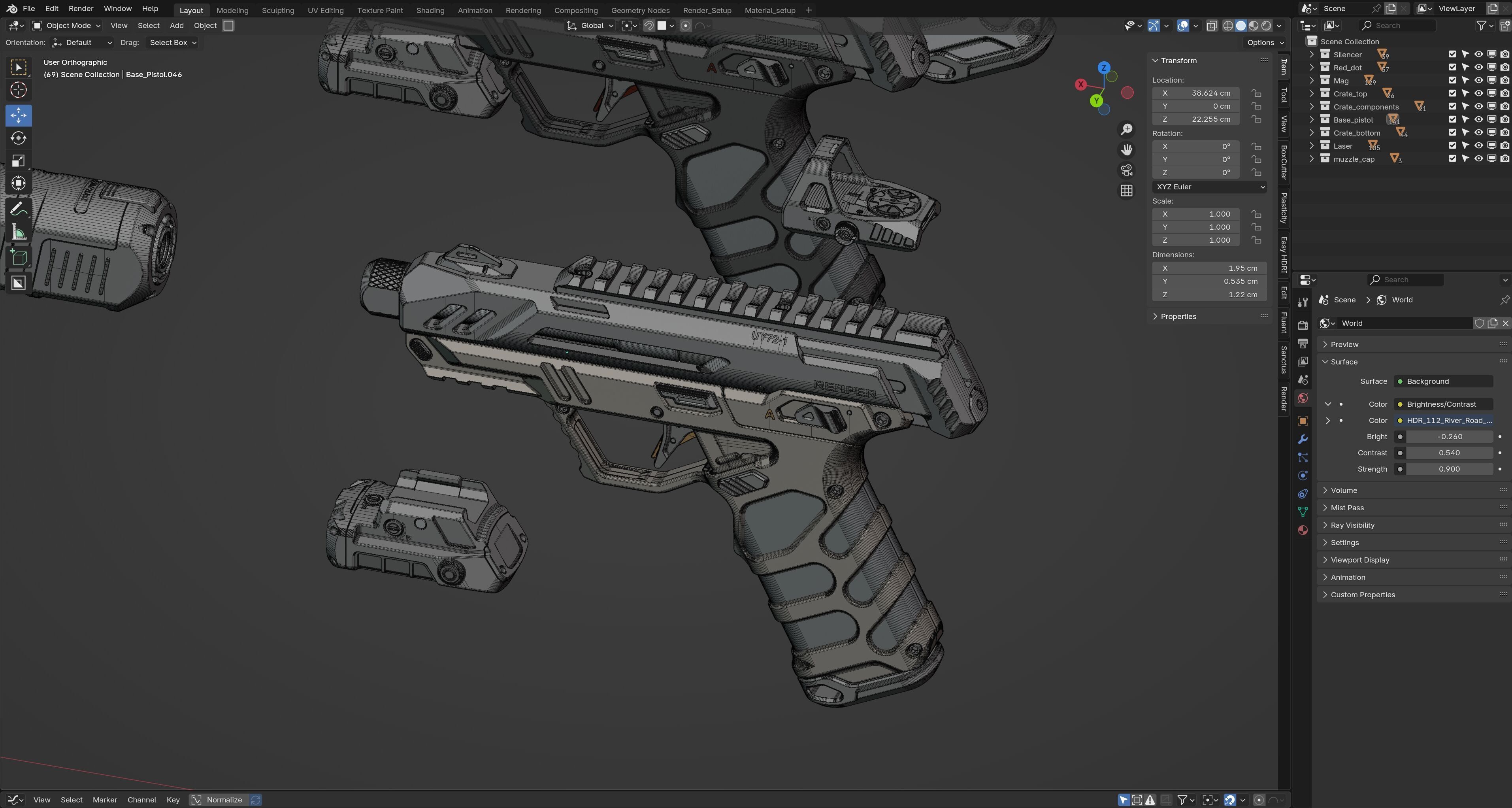 Pistol Concept 3D model_17